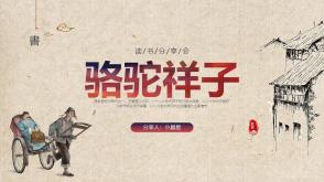 4-00039  《骆驼祥子》黄色中国风读书分享