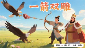 成语故事A-0051   《一箭双雕》