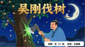 B-0020   中国神话故事《吴刚伐树》PPT模板