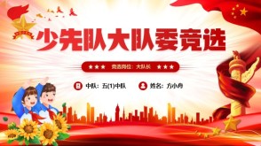 1-00033 大队委竞选红色精品模板+演讲稿