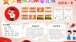 5-000038   大队委竞选海报模板 