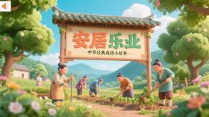 A-0029   《安居乐业》成语故事PPT模板