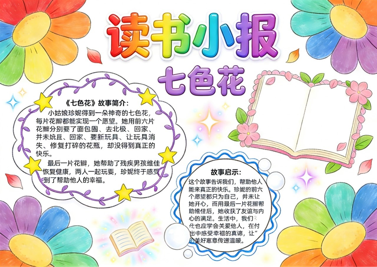 Xb-000056   《七色花》读书小报