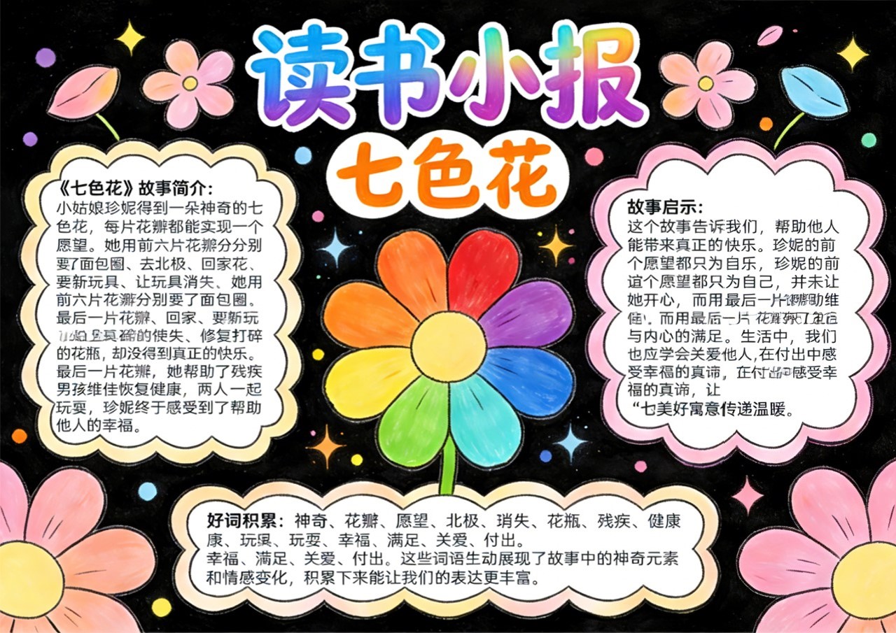 Xb-000057   《七色花》读书小报