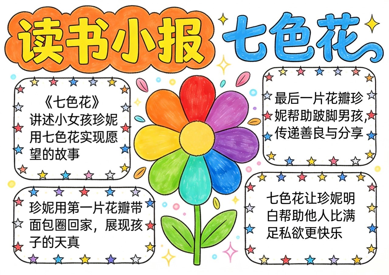 Xb-000059   《七色花》读书小报