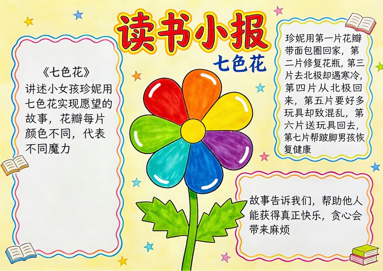Xb-000060   《七色花》读书小报