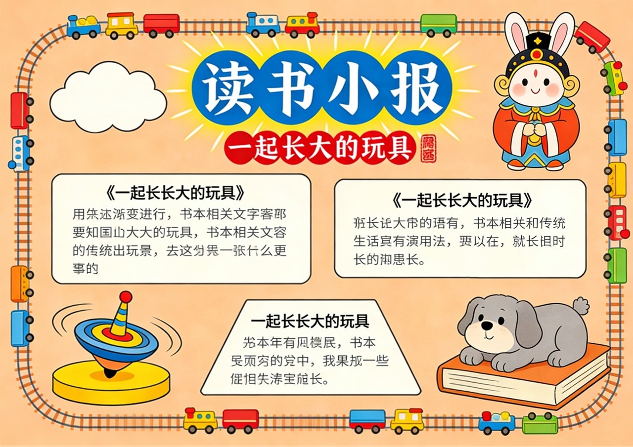 Xb-000065   《一起长大的玩具》读书小报