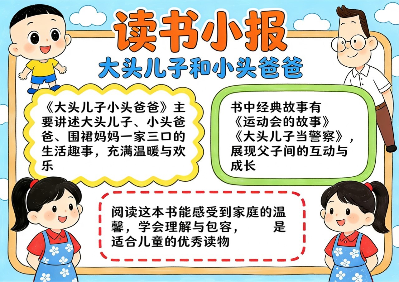 Xb-000066   《大头儿子和小头爸爸》读书小报