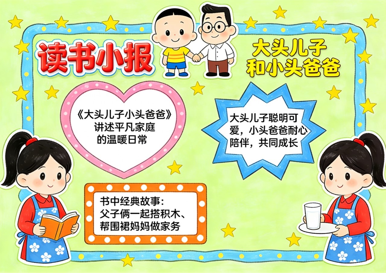 Xb-000067   《大头儿子和小头爸爸》读书小报