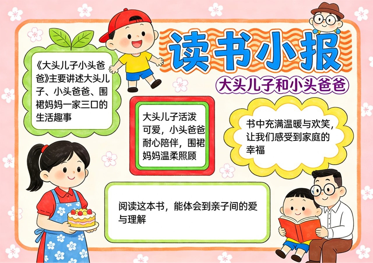 Xb-000069   《大头儿子和小头爸爸》读书小报