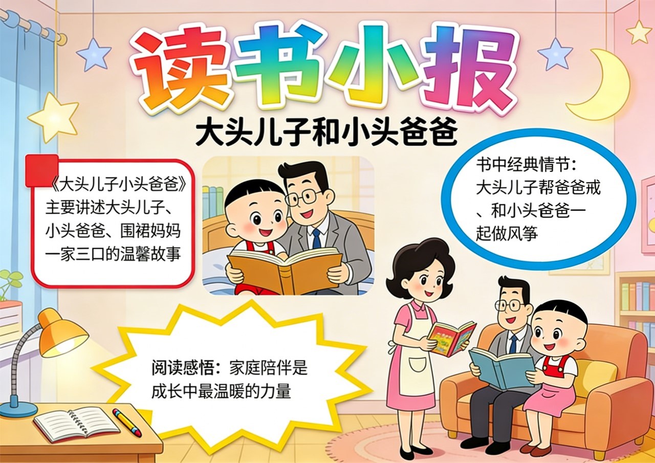 Xb-000070   《大头儿子和小头爸爸》读书小报