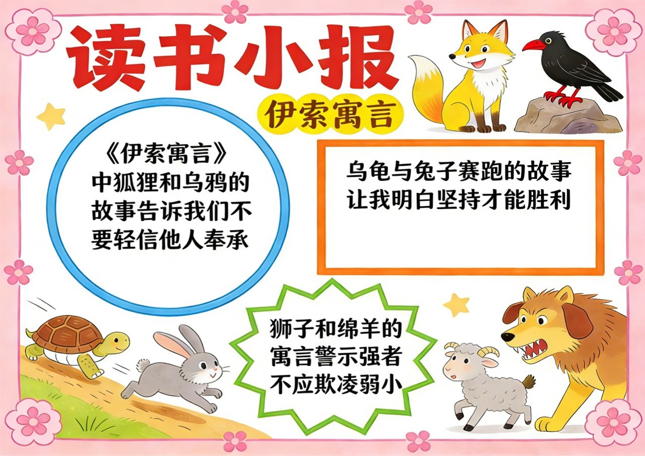 Xb-000077   《伊索寓言》读书小报