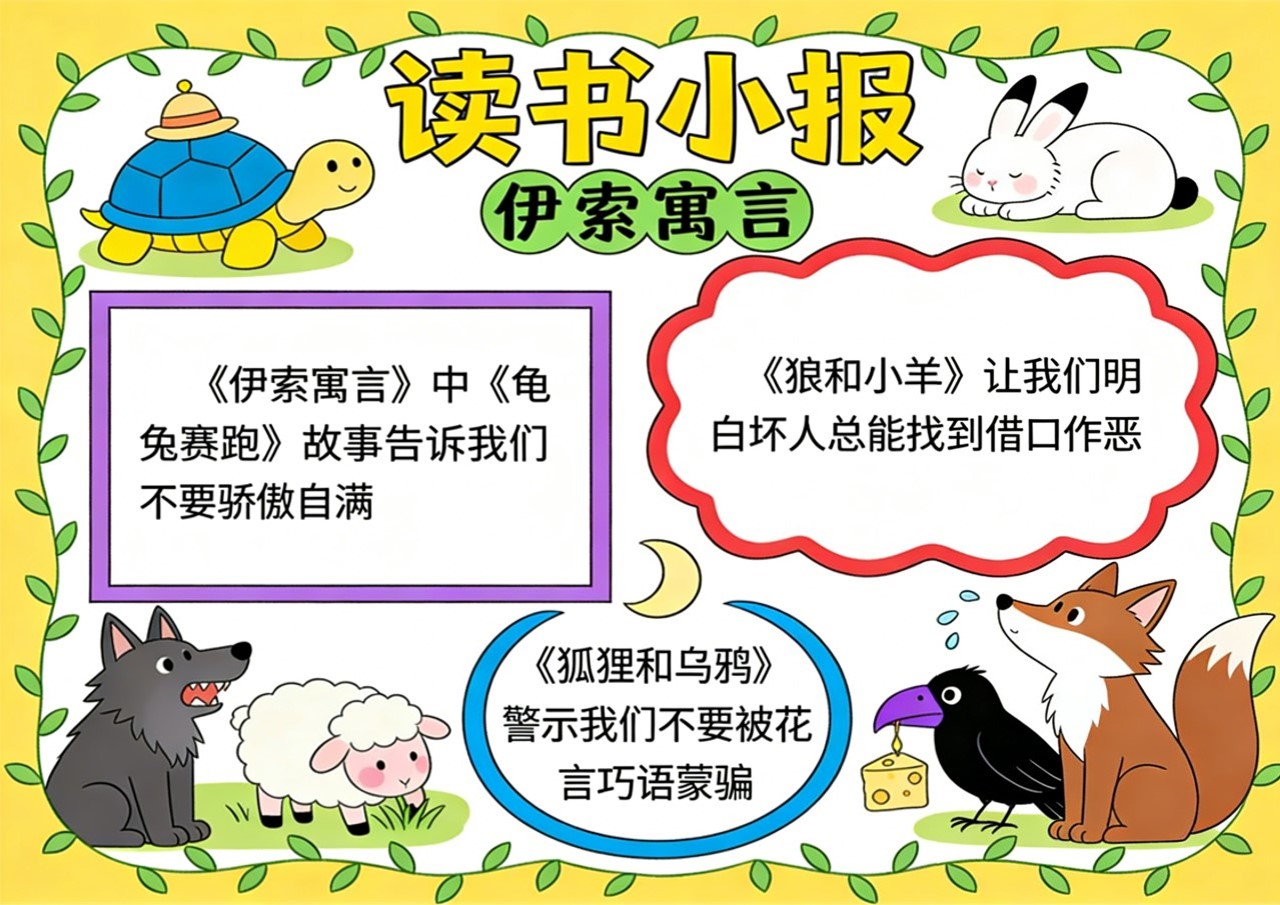 Xb-000078   《伊索寓言》读书小报