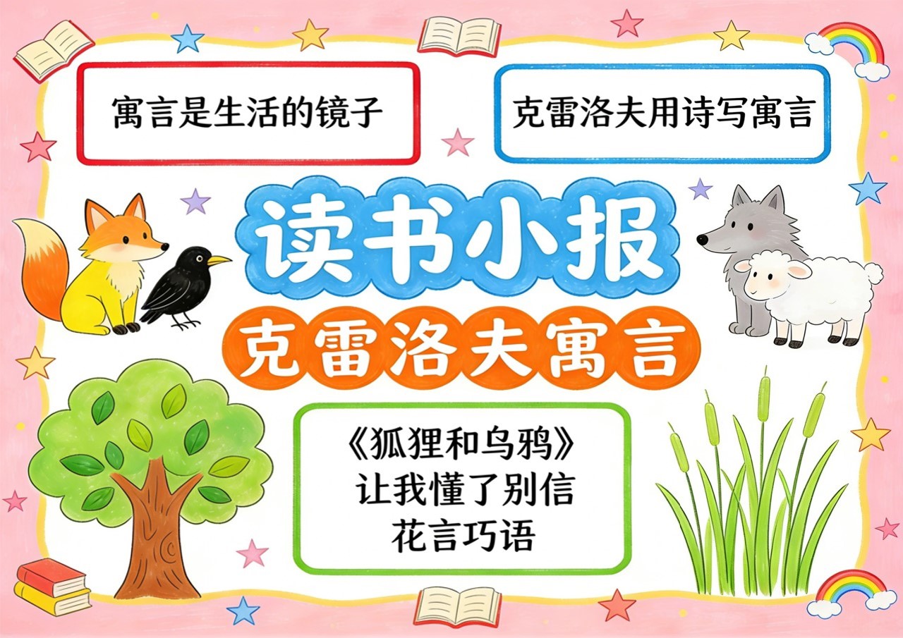 Xb-000083   《克雷洛夫寓言》读书小报