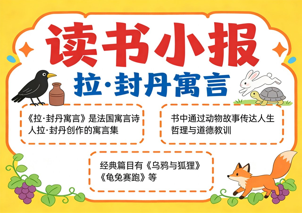 Xb-000086   《拉.封丹寓言》读书小报