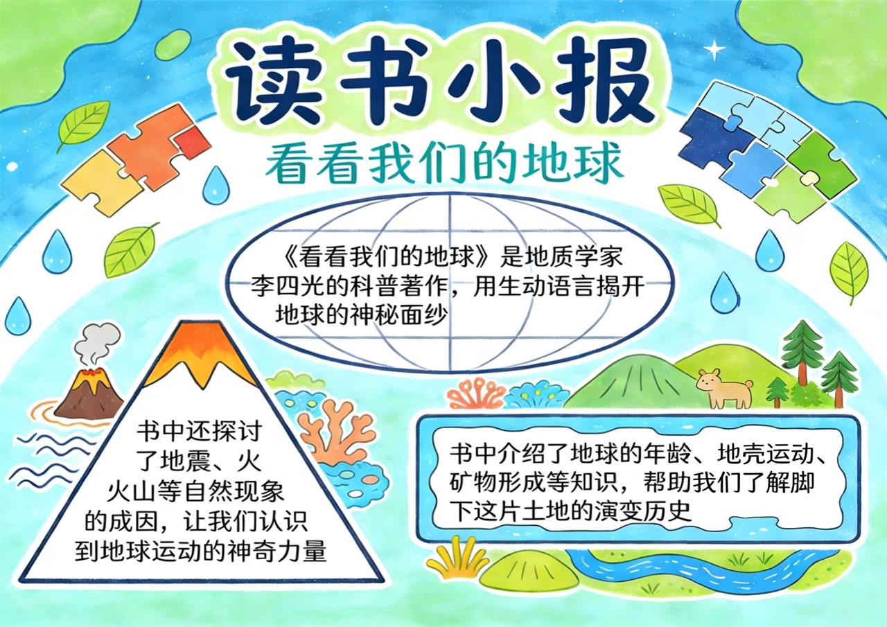 Xb-000091   《看看我们的地球》读书小报