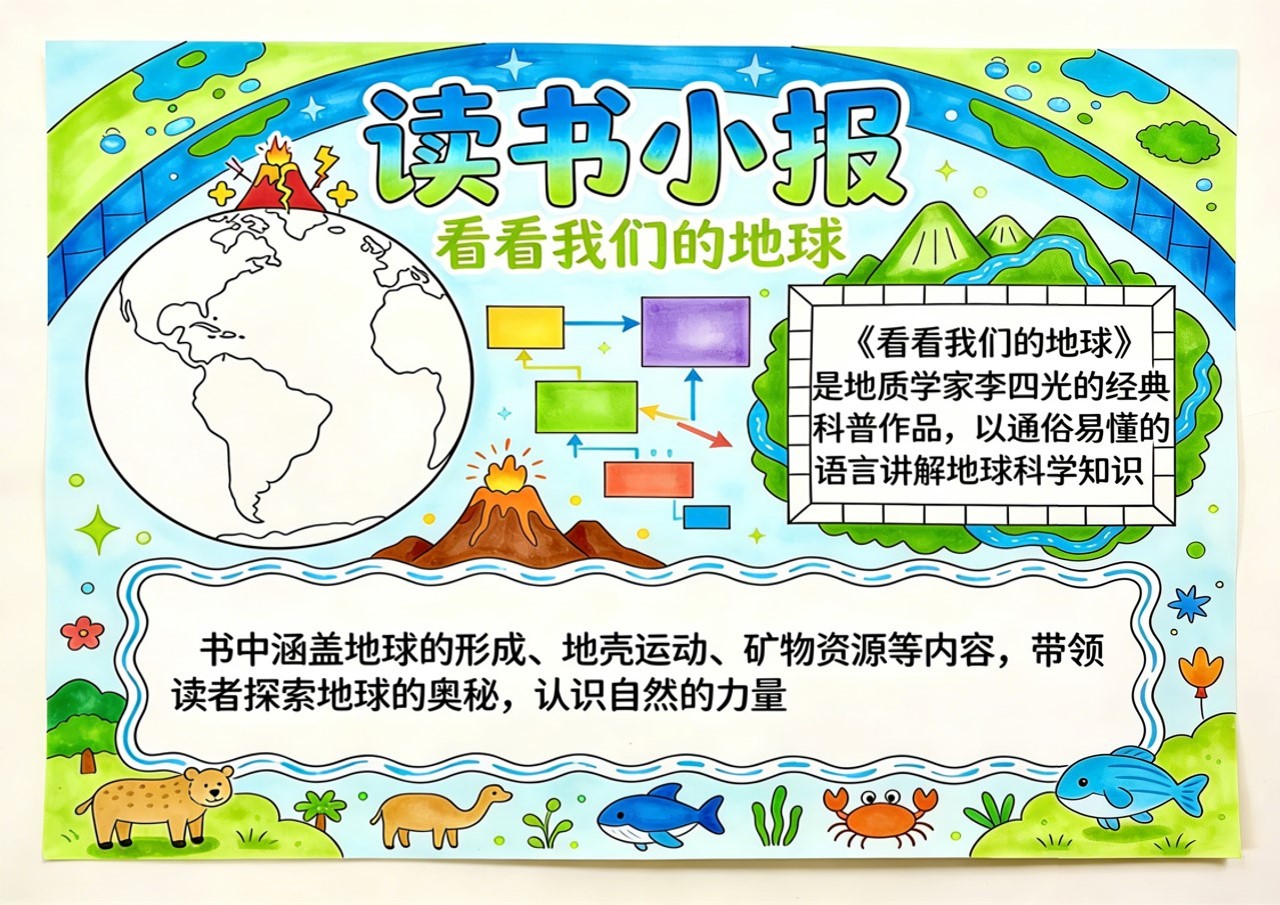 Xb-000092   《看看我们的地球》读书小报