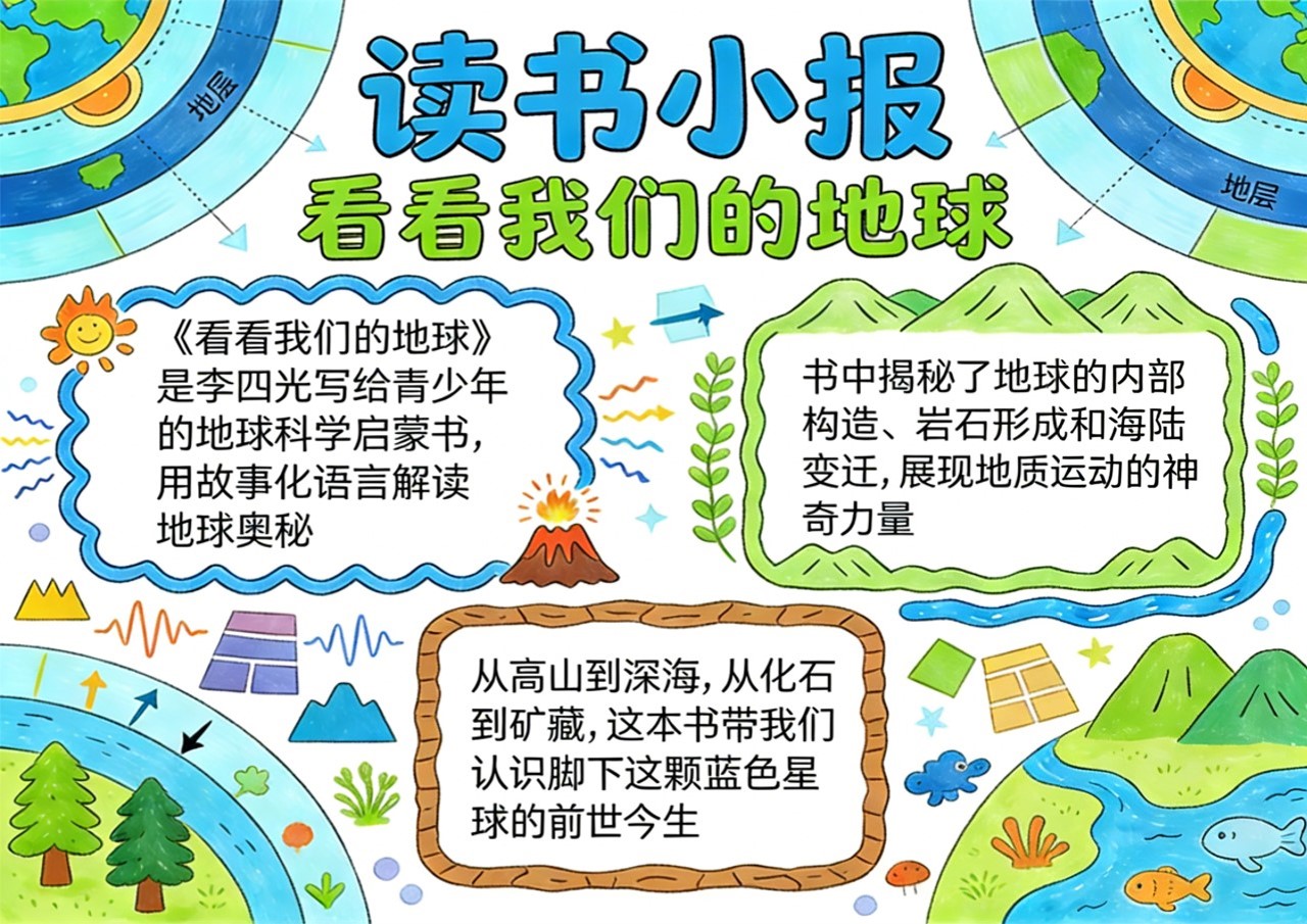 Xb-000094   《看看我们的地球》读书小报