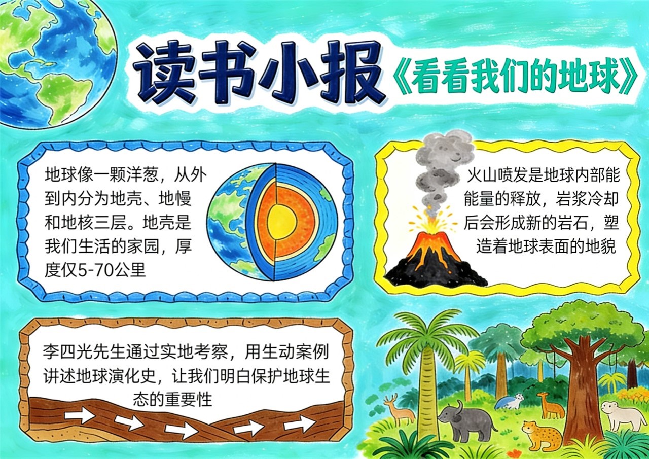 Xb-000095   《看看我们的地球》读书小报