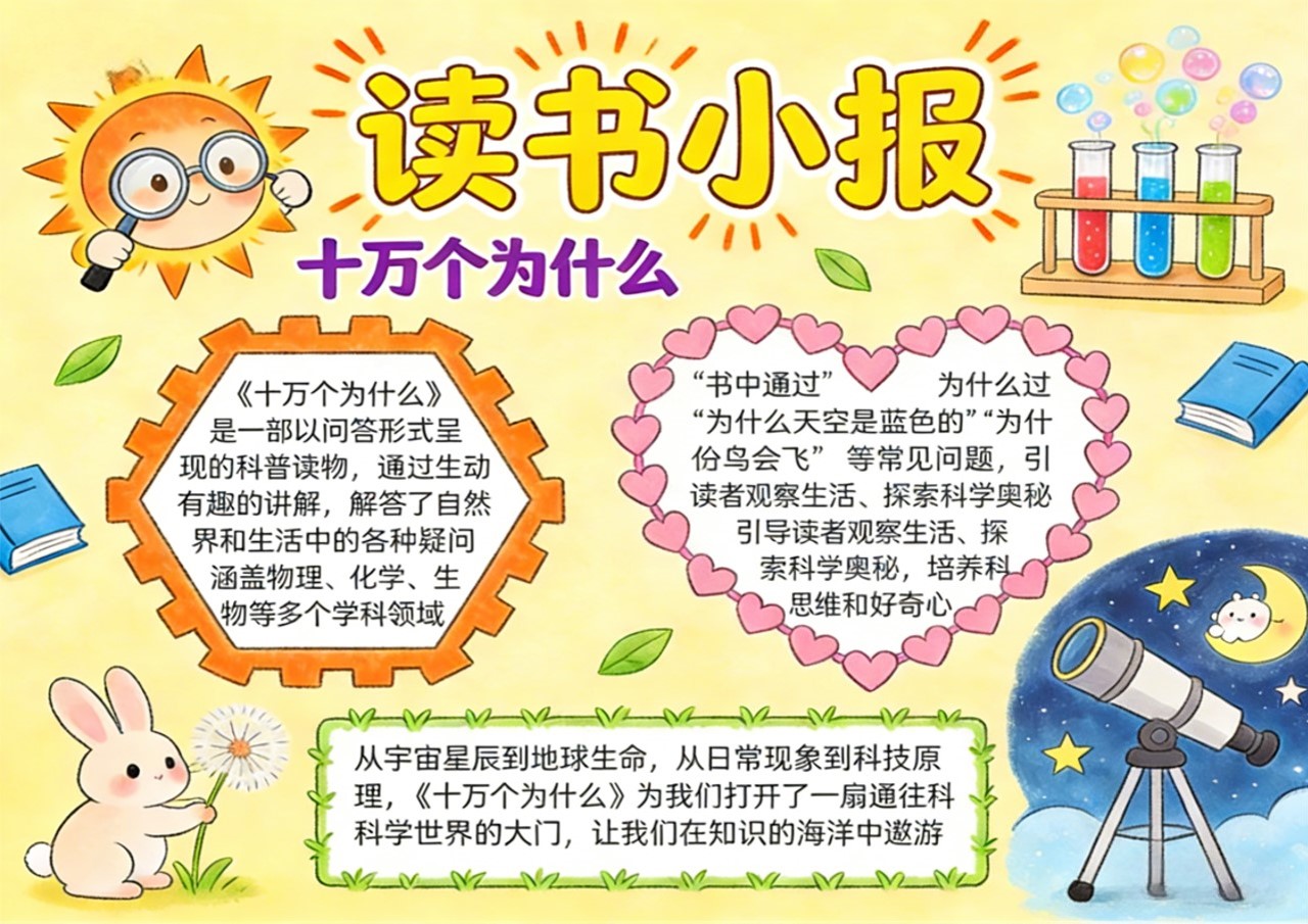 Xb-000105   《十万个为什么》读书小报