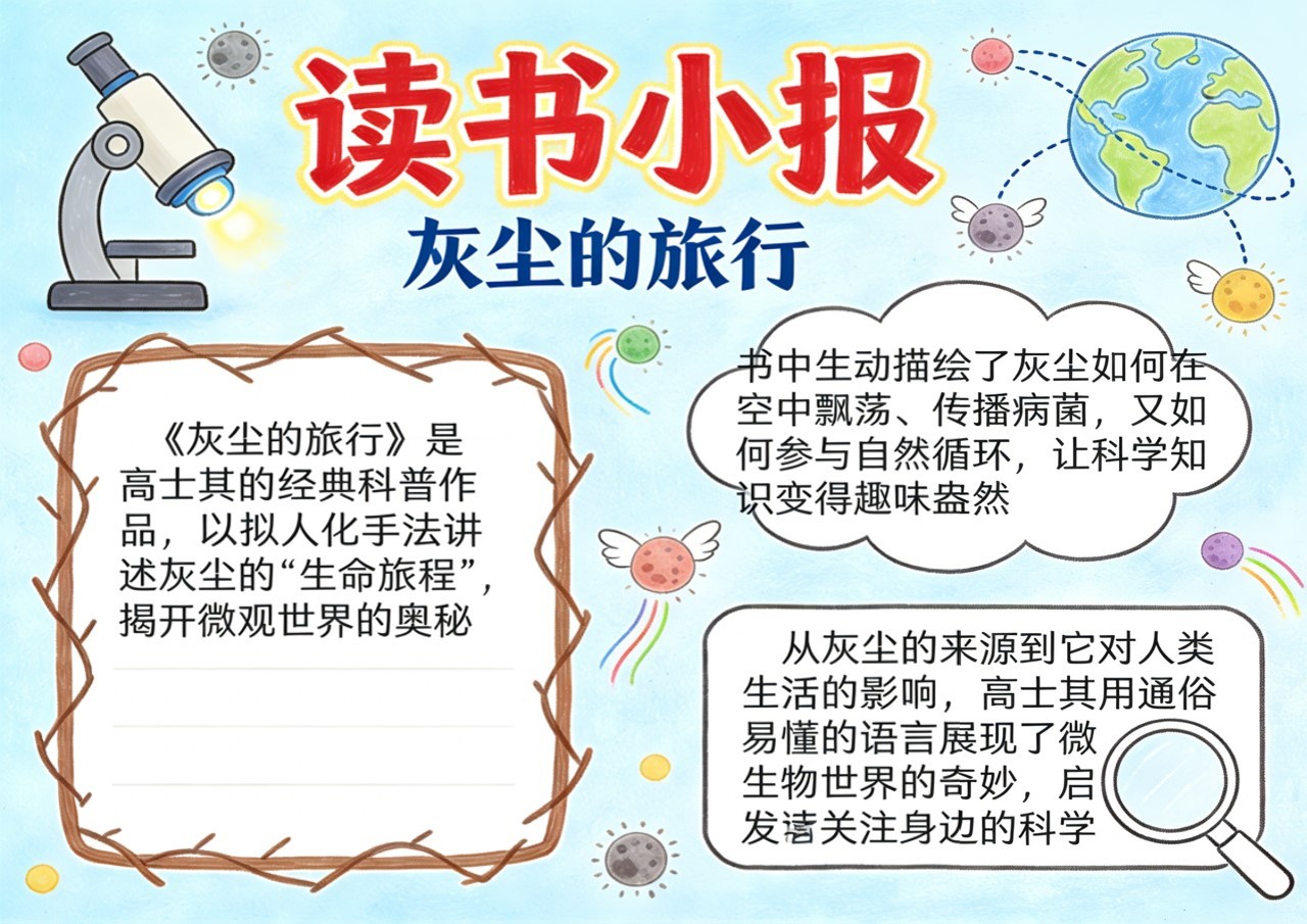 Xb-000106   《灰尘的旅行》读书小报