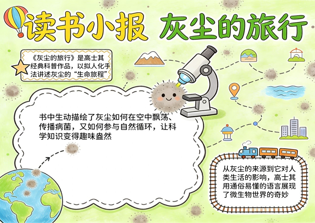 Xb-000108   《灰尘的旅行》读书小报