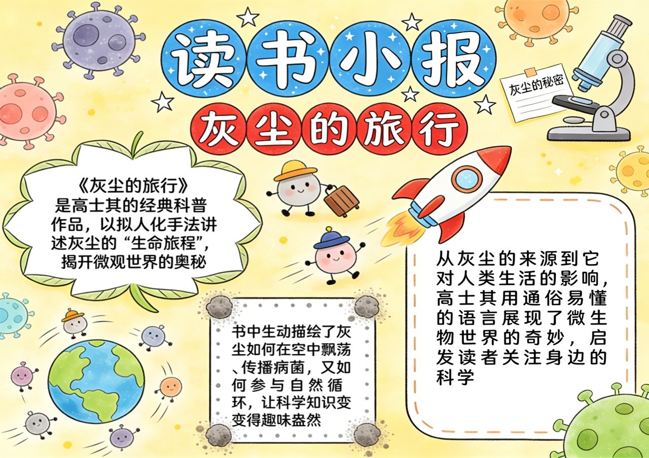 Xb-000109   《灰尘的旅行》读书小报