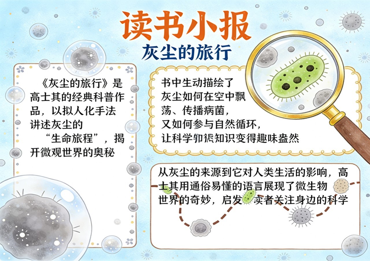 Xb-000110   《灰尘的旅行》读书小报