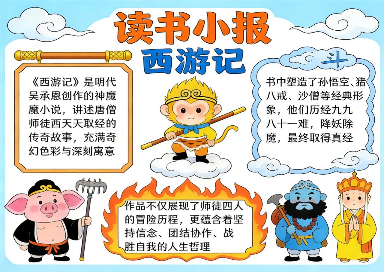 Xb-000111   《西游记》读书小报