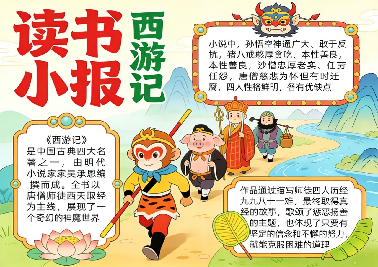 Xb-000112   《西游记》读书小报