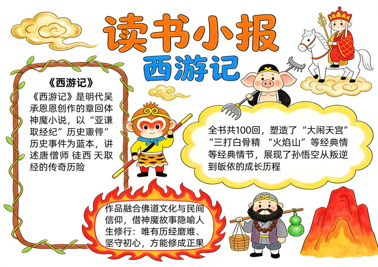 Xb-000113   《西游记》读书小报