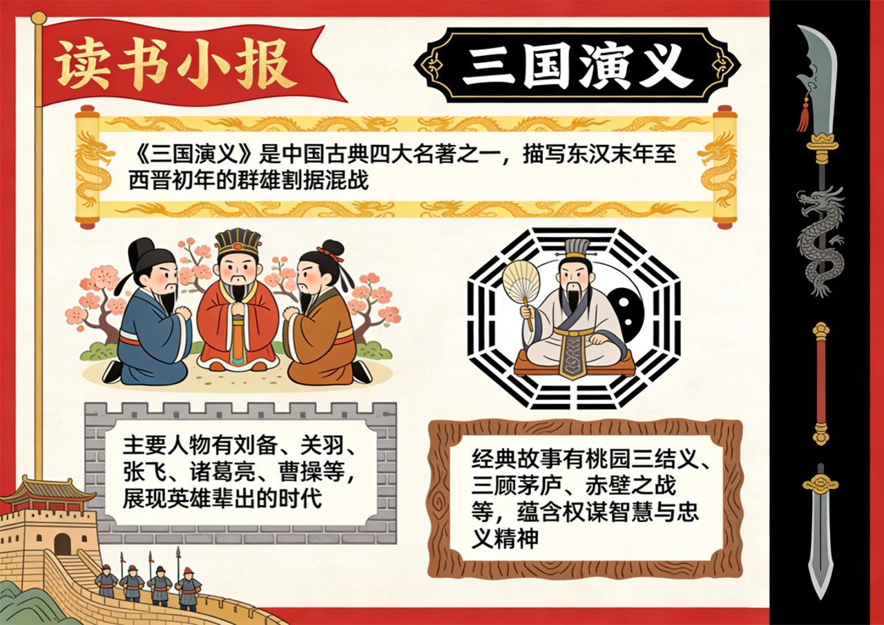 Xb-000117   《三国演义》读书小报