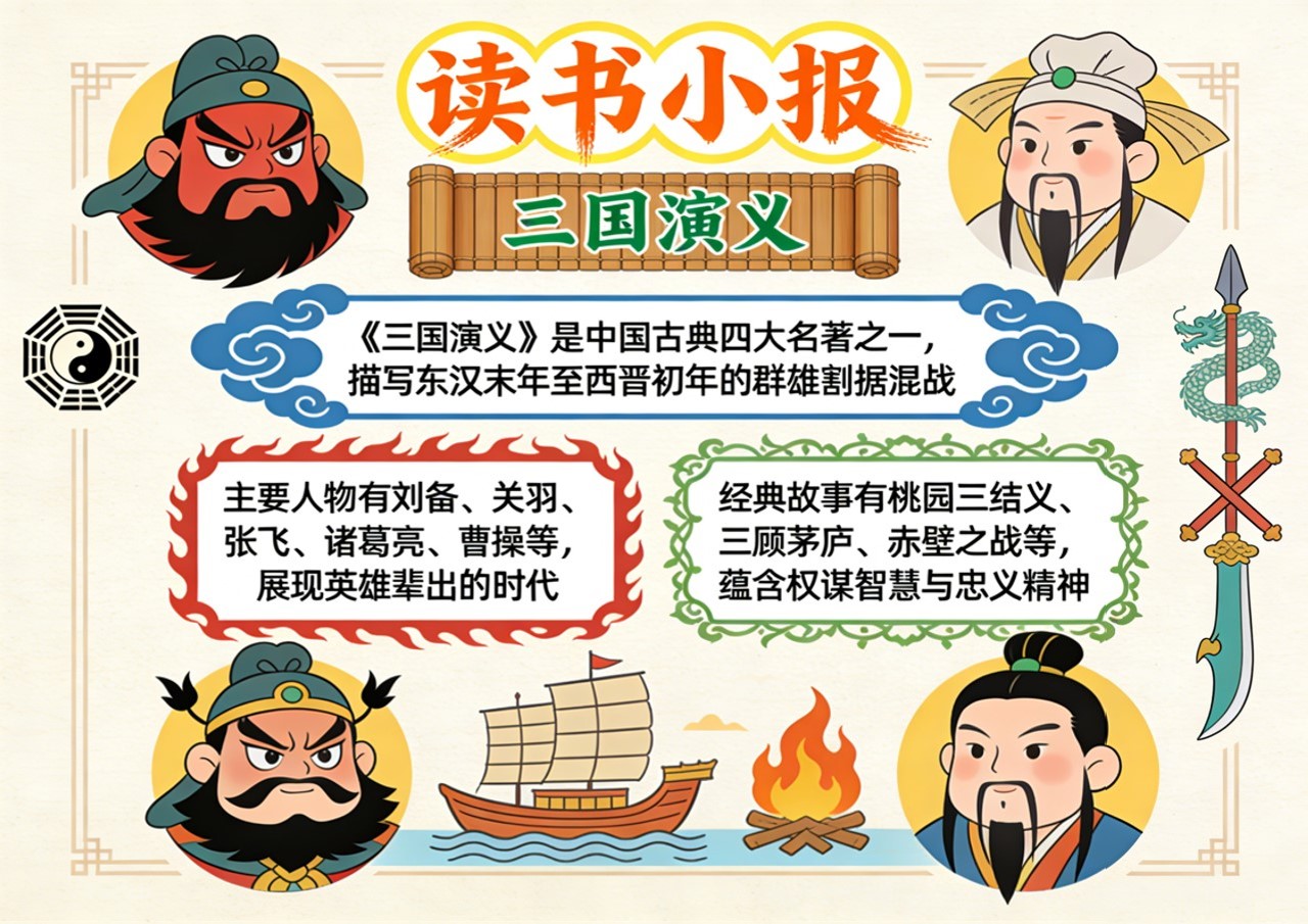 Xb-000118   《三国演义》读书小报
