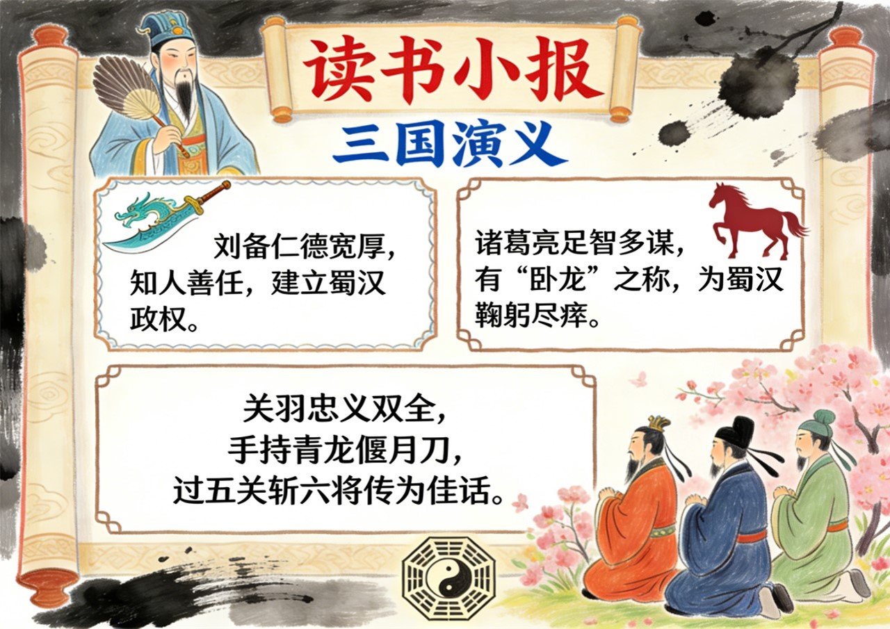 Xb-000120   《三国演义》读书小报