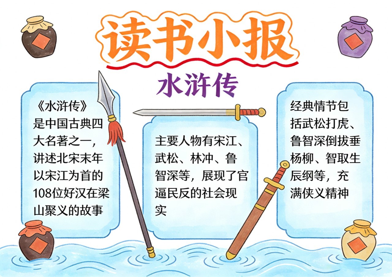 Xb-000123   《水浒传》读书小报