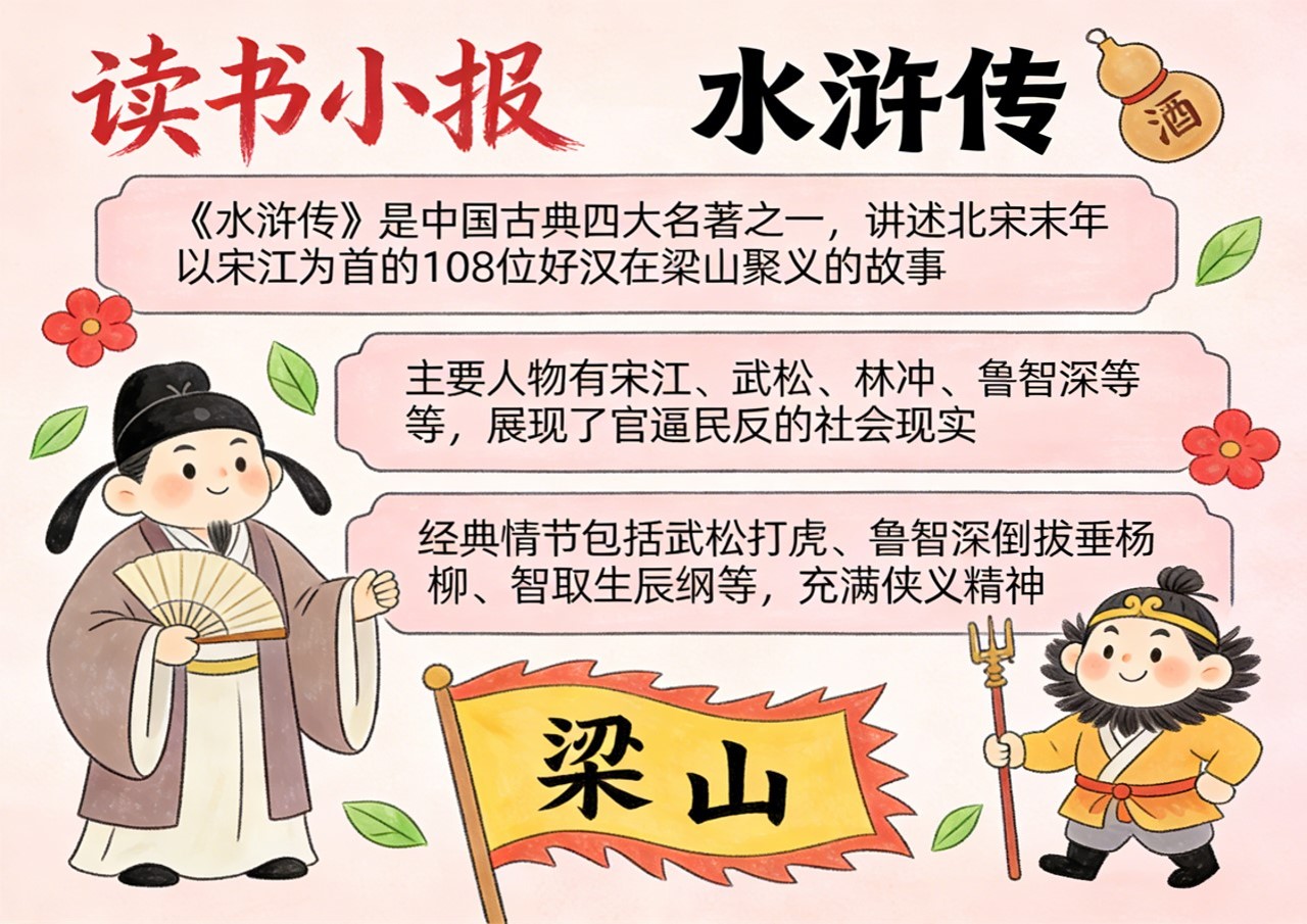 Xb-000124   《水浒传》读书小报