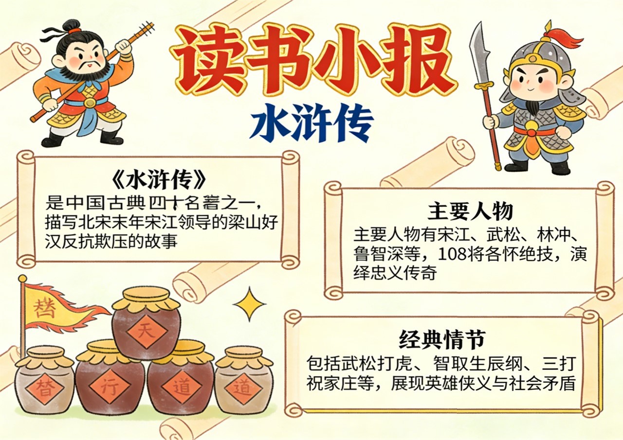 Xb-000125   《水浒传》读书小报