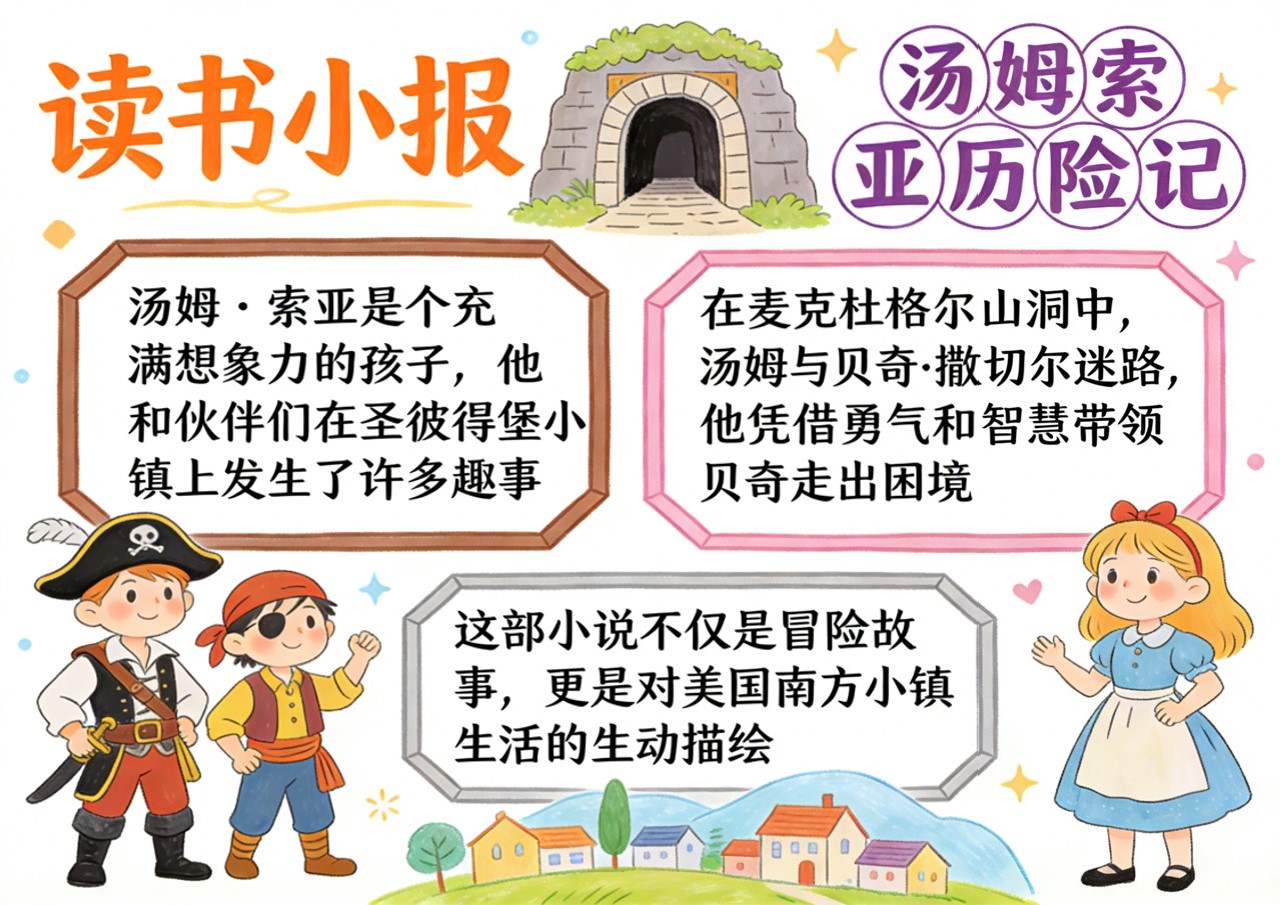Xb-000137   《汤姆索亚历险记》读书小报