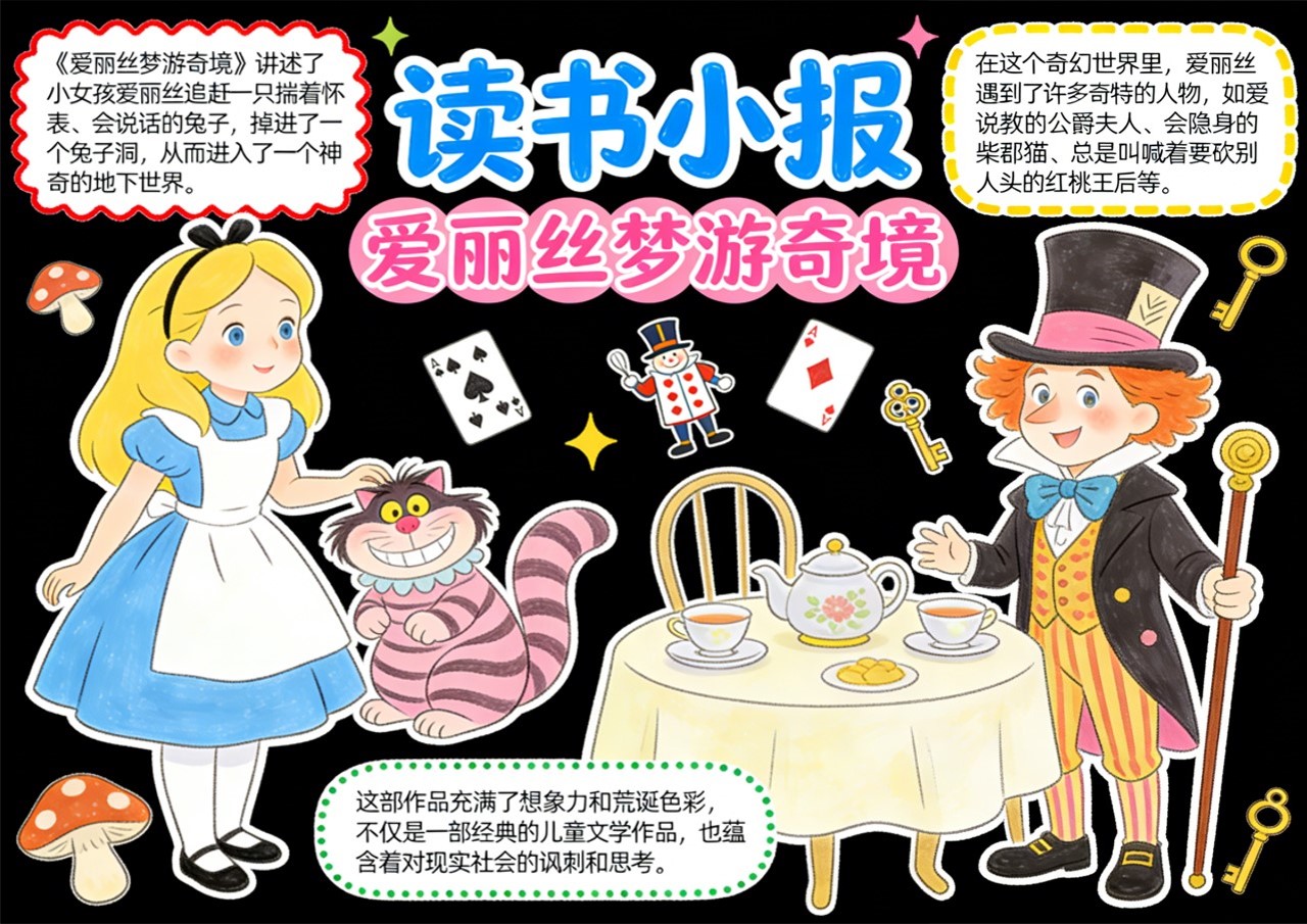 Xb-000146   《爱丽丝梦游奇境》读书小报